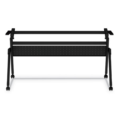 Flip And Nest Table Base, 55.88w X 23.63d X 28.5h, Black