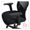 Mesh Back Fabric Task Chair, Supports Up To 275 Lb, 17.32" To 21.1" Seat Height, Black Seat, Black Back