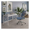 Mesh Back Fabric Task Chair, Supports Up To 275 Lb, 17.32" To 21.1" Seat Height, Seafoam Blue Seat/back