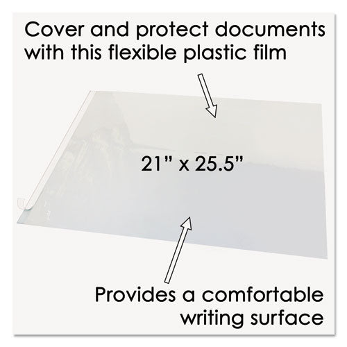 Second Sight Clear Plastic Desk Protector, With Hinged Protector, 25.5 X 21, Clear