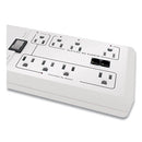 Home/office Surgearrest Protector, 8 Ac Outlets, 6 Ft Cord, 2,030 J, White