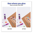 Permanent Glue Stic, 1.27 Oz, Applies Purple, Dries Clear