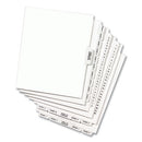 Preprinted Legal Exhibit Side Tab Index Dividers, Avery Style, 10-tab, 51, 11 X 8.5, White, 25/pack, (1051)