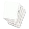 Preprinted Legal Exhibit Side Tab Index Dividers, Avery Style, 10-tab, 58, 11 X 8.5, White, 25/pack, (1058)