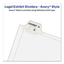 Preprinted Legal Exhibit Side Tab Index Dividers, Avery Style, 25-tab, 1 To 25, 11 X 8.5, White, 1 Set, (1330)