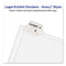 Preprinted Legal Exhibit Side Tab Index Dividers, Avery Style, 25-tab, 51 To 75, 11 X 8.5, White, 1 Set, (1332)