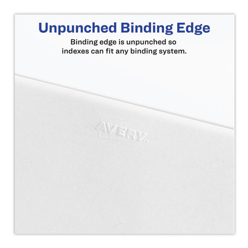 Preprinted Legal Exhibit Side Tab Index Dividers, Avery Style, 25-tab, 176 To 200, 11 X 8.5, White, 1 Set, (1337)