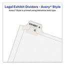 Avery-style Preprinted Legal Side Tab Divider, 26-tab, Exhibit I, 11 X 8.5, White, 25/pack, (1379)