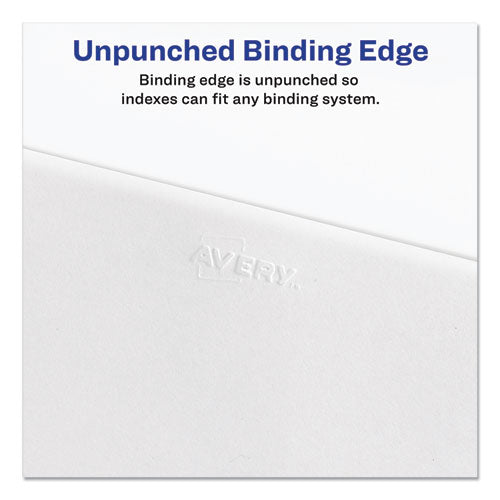 Preprinted Legal Exhibit Side Tab Index Dividers, Avery Style, 26-tab, A, 11 X 8.5, White, 25/pack, (1401)