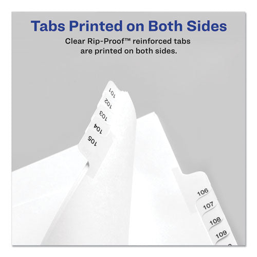 Preprinted Legal Exhibit Side Tab Index Dividers, Allstate Style, 25-tab, 51 To 75, 11 X 8.5, White, 1 Set, (1703)