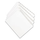 Preprinted Legal Exhibit Side Tab Index Dividers, Allstate Style, 25-tab, 76 To 100, 11 X 8.5, White, 1 Set, (1704)