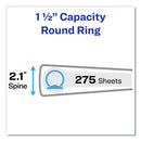 Economy Non-view Binder With Round Rings, 3 Rings, 1.5" Capacity, 11 X 8.5, Blue, (3400)