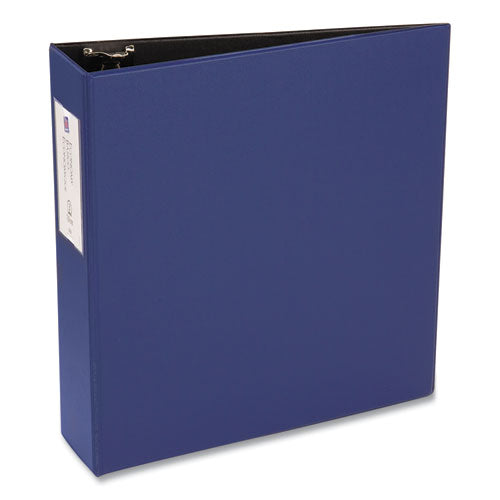 Economy Non-view Binder With Round Rings, 3 Rings, 3" Capacity, 11 X 8.5, Blue, (4600)