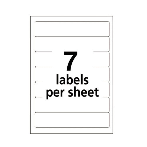 Printable 4" X 6" - Permanent File Folder Labels, 0.69 X 3.44, White, 7/sheet, 36 Sheets/pack, (5203)