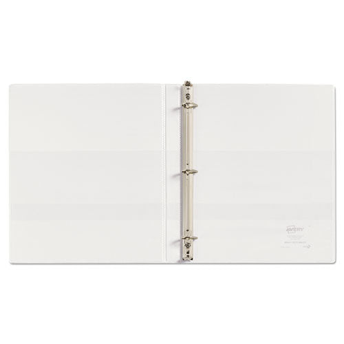 Heavy-duty Non Stick View Binder With Durahinge And Slant Rings, 3 Rings, 0.5" Capacity, 11 X 8.5, White, (5234)