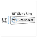 Heavy-duty Non Stick View Binder With Durahinge And Slant Rings, 3 Rings, 1.5" Capacity, 11 X 8.5, White, (5404)