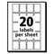 Removable Multi-use Labels, Inkjet/laser Printers, 1 X 0.75, White, 20/sheet, 50 Sheets/pack, (5428)