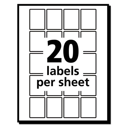 Removable Multi-use Labels, Inkjet/laser Printers, 1 X 0.75, White, 20/sheet, 50 Sheets/pack, (5428)