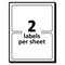 Removable Multi-use Labels, Inkjet/laser Printers, 3 X 4, White, 2/sheet, 40 Sheets/pack, (5453)