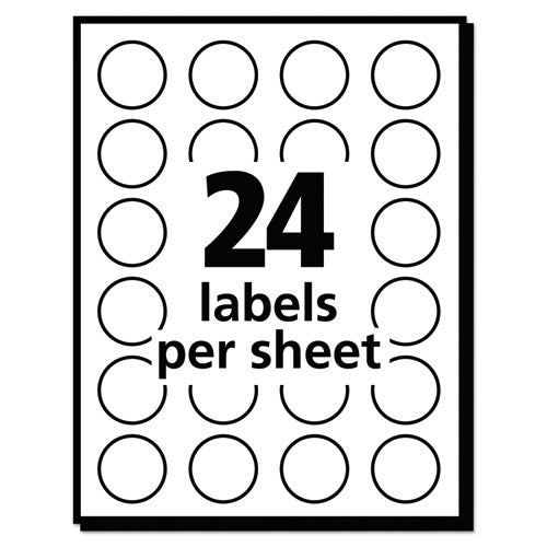 Printable Self-adhesive Removable Color-coding Labels, 0.75" Dia, Green, 24/sheet, 42 Sheets/pack, (5463)