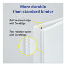 Durable View Binder With Durahinge And Ezd Rings, 3 Rings, 4" Capacity, 11 X 8.5, White, (9801)