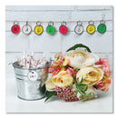 Key Tags With Split Ring, 1.25" Dia, Assorted Colors, 50/pack