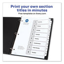 Customizable Toc Ready Index Black And White Dividers, 8-tab, 1 To 8, 11 X 8.5, 1 Set