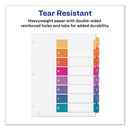 Customizable Toc Ready Index Multicolor Tab Dividers, 8-tab, 1 To 8, 11 X 8.5, White, Traditional Color Tabs, 1 Set