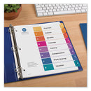 Customizable Toc Ready Index Multicolor Tab Dividers, 8-tab, 1 To 8, 11 X 8.5, White, Traditional Color Tabs, 1 Set