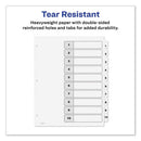 Customizable Toc Ready Index Black And White Dividers, 10-tab, 1 To 10, 11 X 8.5, 1 Set