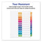 Customizable Toc Ready Index Multicolor Tab Dividers, 12-tab, 1 To 12, 11 X 8.5, White, Traditional Color Tabs, 1 Set
