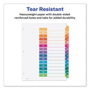 Customizable Toc Ready Index Multicolor Tab Dividers, 15-tab, 1 To 15, 11 X 8.5, White, Traditional Color Tabs, 1 Set