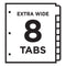 Customizable Toc Ready Index Multicolor Tab Dividers, Extra Wide Tabs, 8-tab, 1 To 8, 11 X 9.25, White, 1 Set