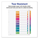 Customizable Toc Ready Index Multicolor Tab Dividers, Extra Wide Tabs, 10-tab, 1 To 10, 11 X 9.25, White, 1 Set