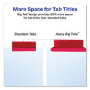 Insertable Big Tab Dividers, 8-tab, 11.13 X 9.25, White, Assorted Tabs, 1 Set