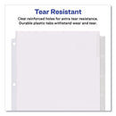 Insertable Big Tab Dividers, 8-tab, 11.13 X 9.25, White, Clear Tabs, 1 Set