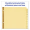 Preprinted Laminated Tab Dividers With Gold Reinforced Binding Edge, 12-tab, Jan. To Dec., 11 X 8.5, Buff, 1 Set