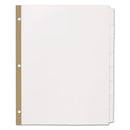 Index Dividers With White Labels, 8-tab, 11 X 8.5, White, 5 Sets