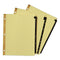 Preprinted Black Leather Tab Dividers W/gold Reinforced Edge, 25-tab, A To Z, 11 X 8.5, Buff, 1 Set