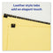 Preprinted Black Leather Tab Dividers W/gold Reinforced Edge, 12-tab, Jan. To Dec., 11 X 8.5, Buff, 1 Set