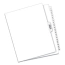 Preprinted Legal Exhibit Side Tab Index Dividers, Avery Style, 25-tab, 1 To 25, 11 X 8.5, White, 1 Set