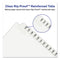 Preprinted Legal Exhibit Bottom Tab Index Dividers, Avery Style, 27-tab, Exhibit A To Exhibit Z, 11 X 8.5, White, 1 Set