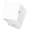 Preprinted Legal Exhibit Side Tab Index Dividers, Avery Style, 11-tab, 1 To 10, 11 X 8.5, White, 1 Set