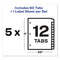 Print And Apply Index Maker Clear Label Dividers, 12-tab, Color Tabs, 11 X 8.5, White, 5 Sets