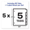 Print And Apply Index Maker Clear Label Dividers, 5-tab, Color Tabs, 11 X 8.5, White, Blue Tabs, 5 Sets