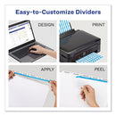 Print And Apply Index Maker Clear Label Dividers, 5-tab, Color Tabs, 11 X 8.5, White, Blue Tabs, 5 Sets