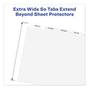 Print And Apply Index Maker Clear Label Dividers, Extra Wide Tab, 5-tab, White Tabs, 11.25 X 9.25, White, 1 Set