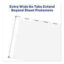 Print And Apply Index Maker Clear Label Dividers, Extra Wide Tab, 5-tab, White Tabs, 11.25 X 9.25, White, 5 Sets