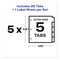 Print And Apply Index Maker Clear Label Dividers, Extra Wide Tab, 5-tab, White Tabs, 11.25 X 9.25, White, 5 Sets