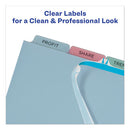 Print And Apply Index Maker Clear Label Plastic Dividers With Printable Label Strip, 5-tab, 11 X 8.5, Assorted Tabs, 1 Set